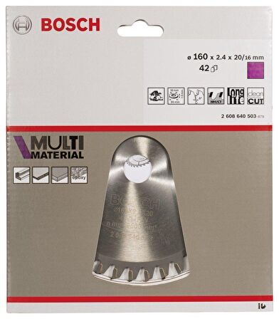 Bosch MM Daire Testere Bıç. 160x20/16x2,4mm 42 Diş